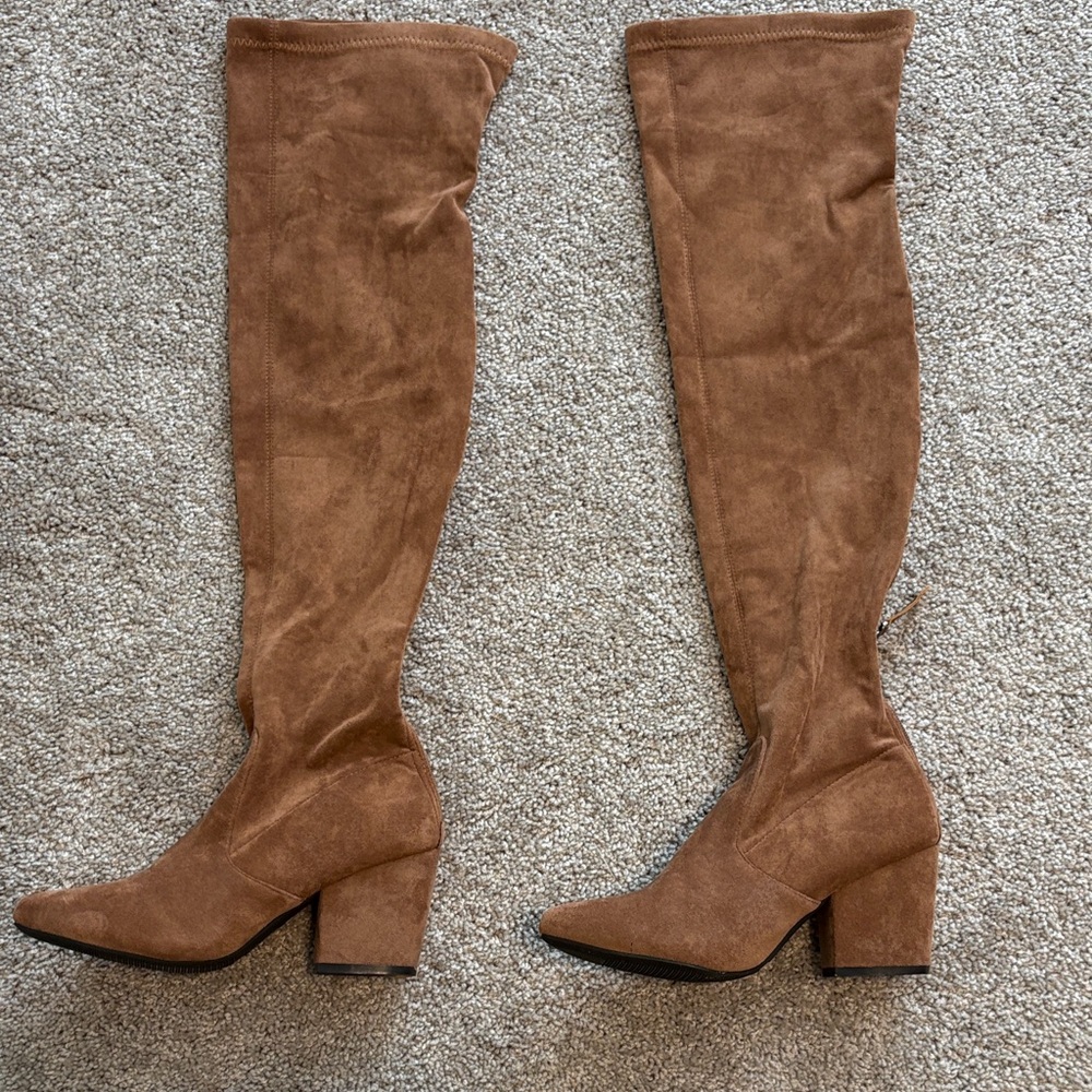 Elegant Tan Over-the-Knee Boots